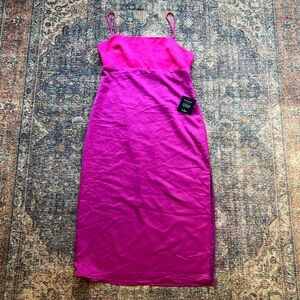 Lulus Pink & Magenta Spaghetti Strap Dress with Slit